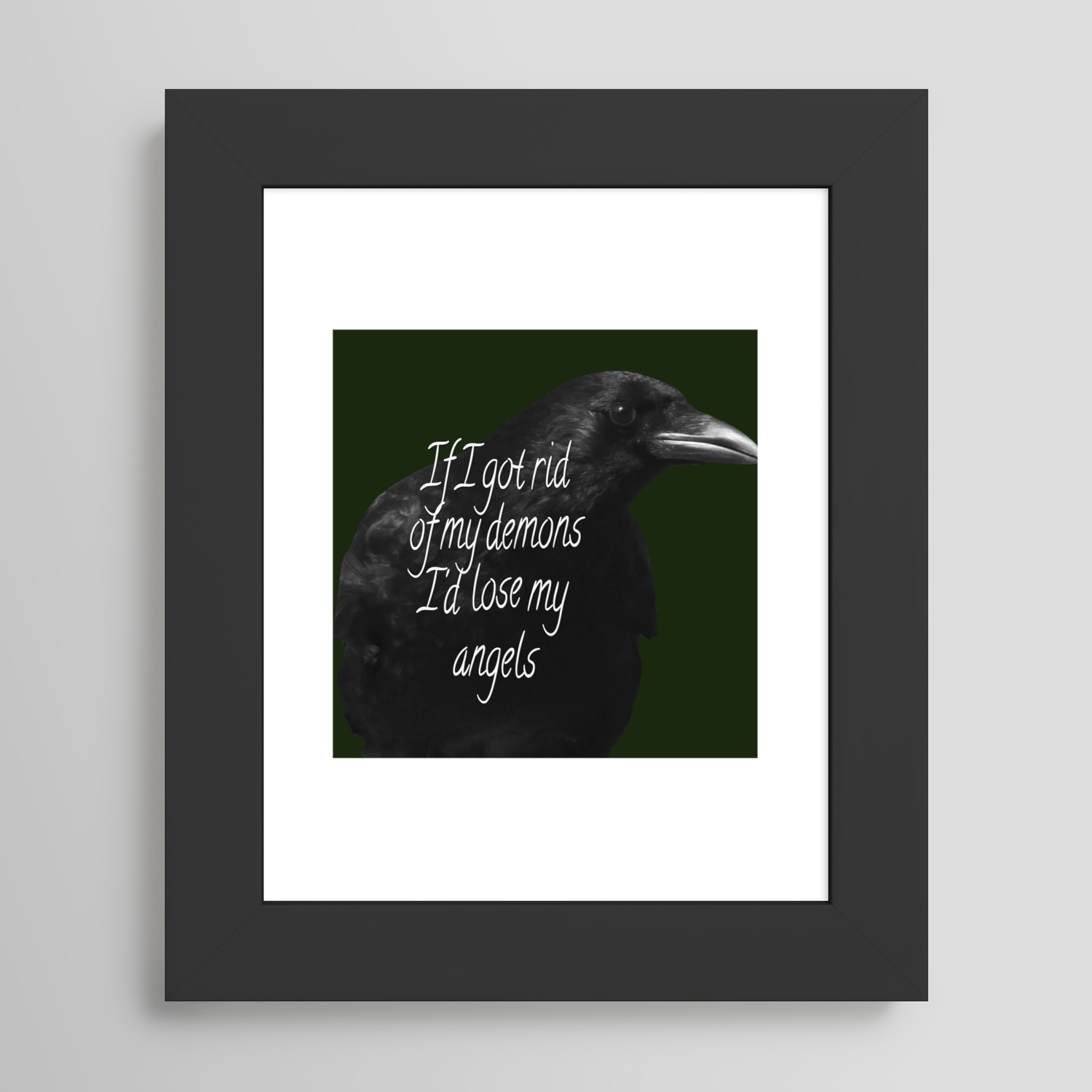 Crow Black Bird The Crow Quotes Gothic Love Framed Art Print By Lilith Eve Society6