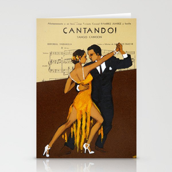 Vintage Dance Poster Stationery Cards