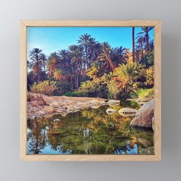 oasis in a desert Framed Mini Art Print