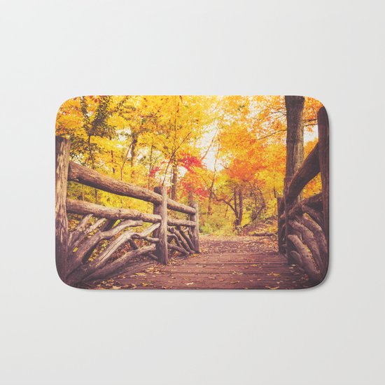 New York City Autumn in Central Park Bath Mat
