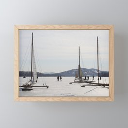 Iceboats on the Hudson Framed Mini Art Print