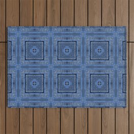 Blue Jeans Never Go Out Of Style Cool Denim Patchwork Design Outdoor Rug