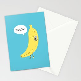 Banana on the phone Stationery Cards
