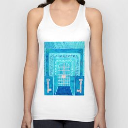 Only One Key - Blue Unisex Tank Top