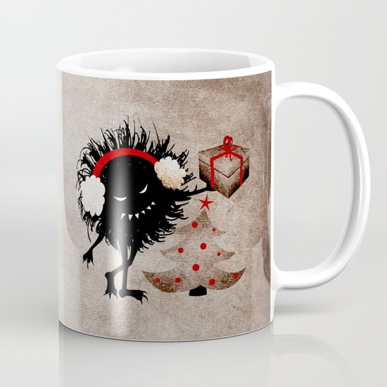 Evil Bug Gives Christmas Present Mug