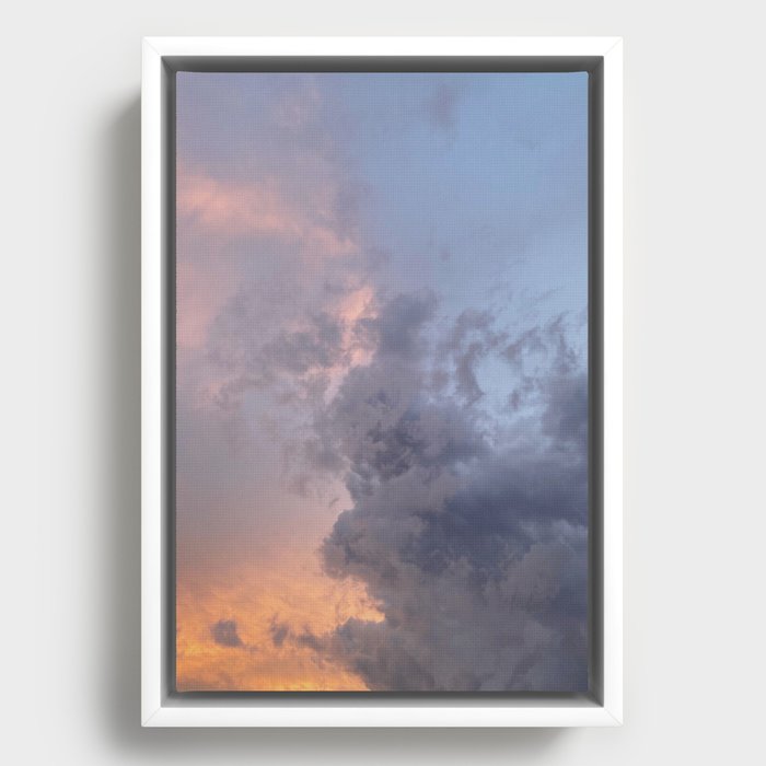 Sky Blush Framed Canvas