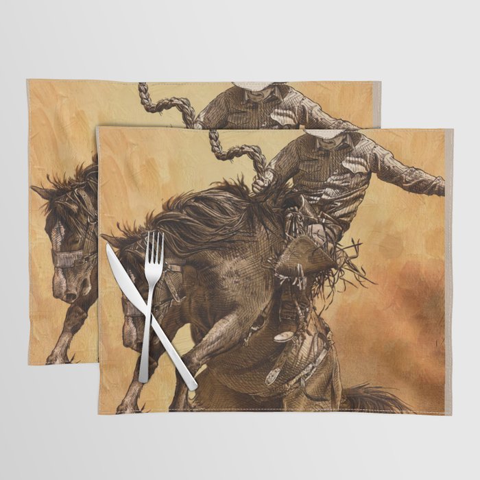 Bucking horse Everything Will Kill You So Choose Something Fun Placemat