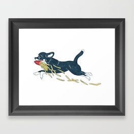 Chihuahua & French Fries Framed Art Print
