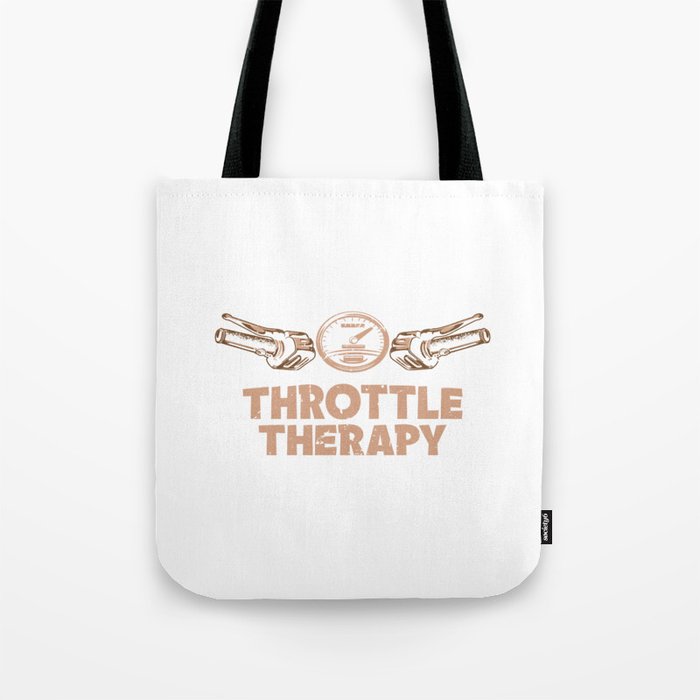 Throttle Therapy Motorcycle Tote Bag