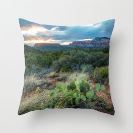 Southwest Serenade - Sunset at Sedona Arizona Throw Pillow