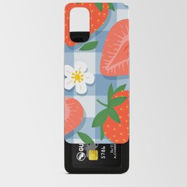Strawberry fruit picnic seamless pattern illustration Android Card Case
