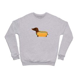 Wiener Dog in a Bun Crewneck Sweatshirt