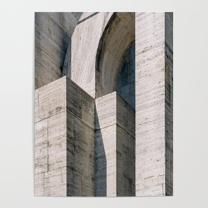 Brutalism ᝢ Milano Italy travel photography art ᝢ brutalist architectural photo print Europe Poster