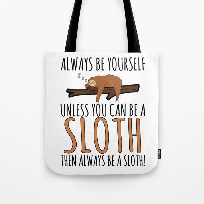 Sloth canvas outlet bag