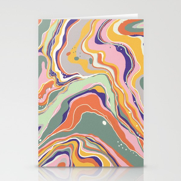 Retro marble #1 Stationery Cards