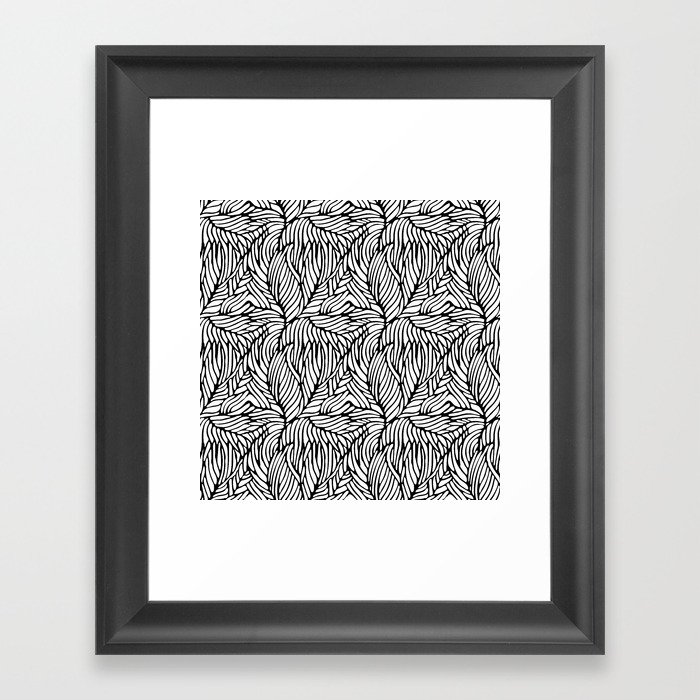 Leaf pattern Framed Art Print