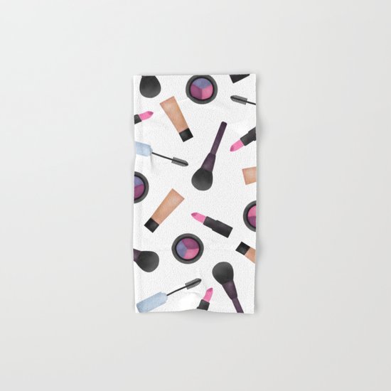 Scattered Makeup Pattern Hand & Bath Towel