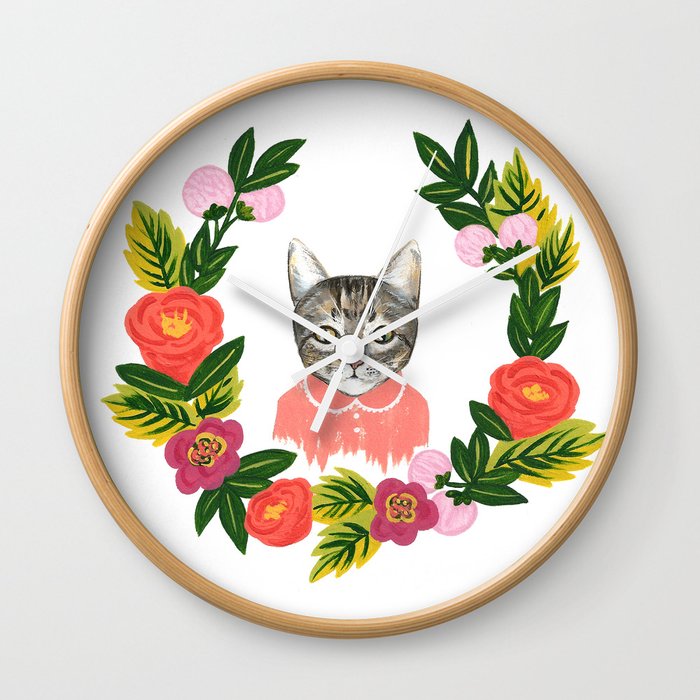 Scout con Flores Wall Clock