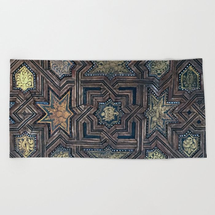 Spain Photography - Fascinating Patterns In The Ceiling Beach Towel