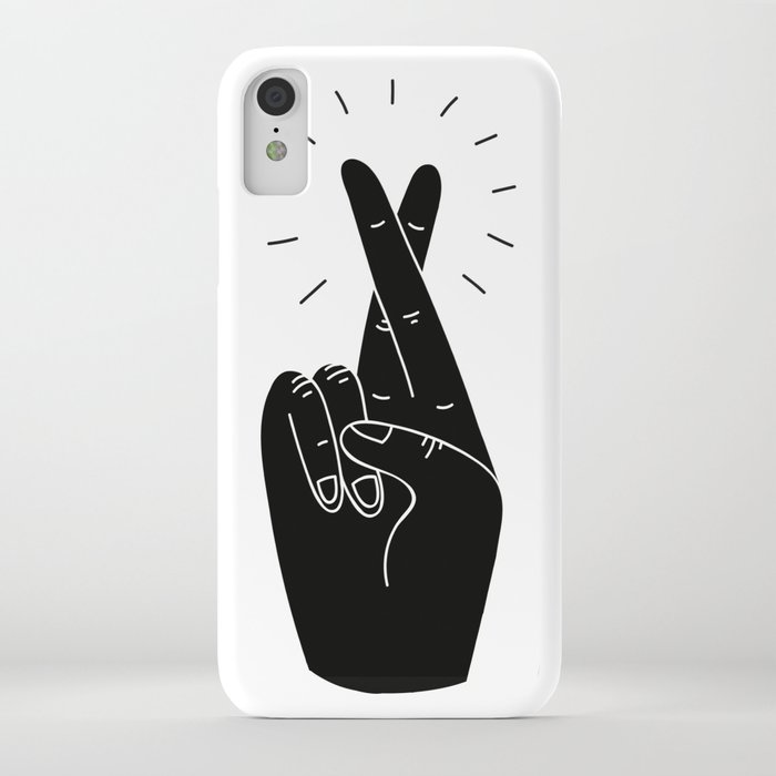 fingers crossed iphone case
