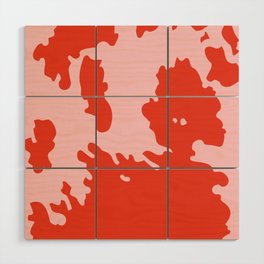 Bold Pink + Red Animal Print Spots Wood Wall Art
