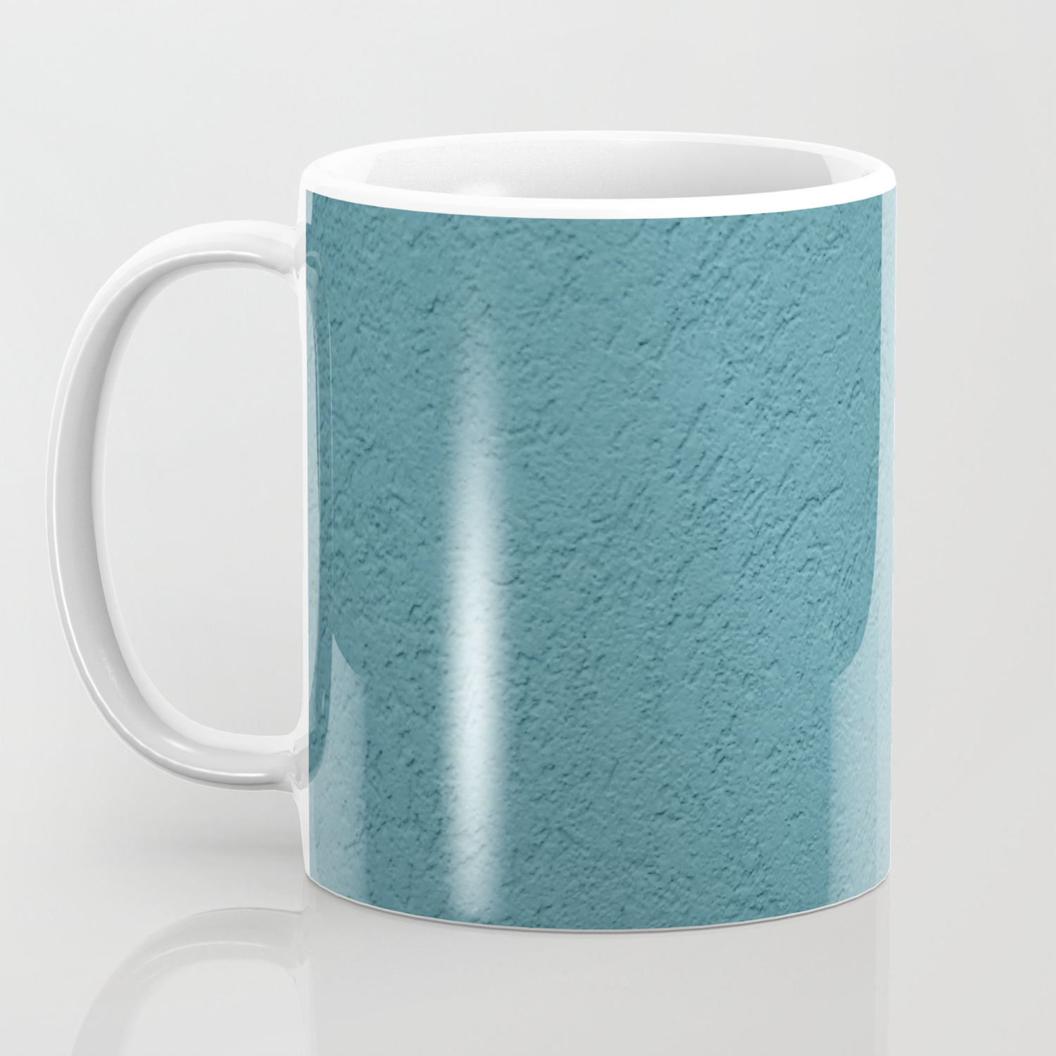 Abstract Solid Color Turquoise Wall Texture Coffee Mug By