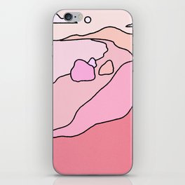 Pink mountain Landscape Cute iPhone Skin