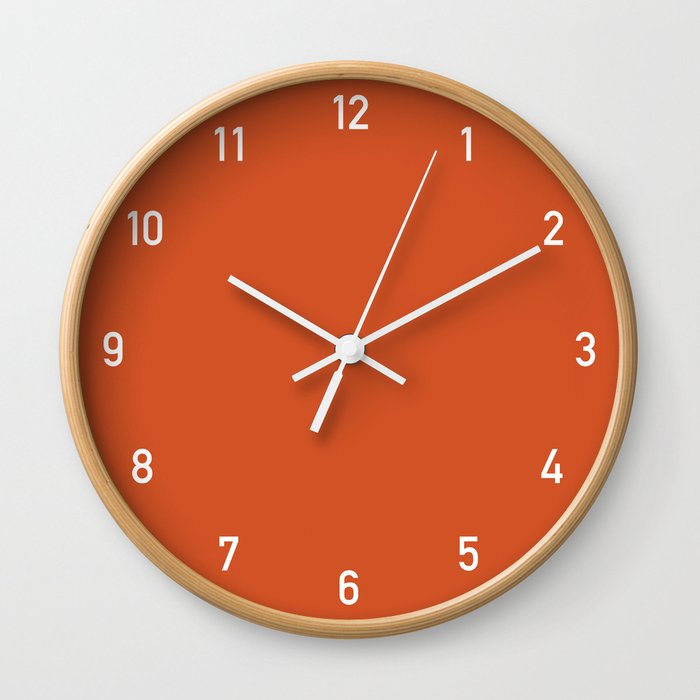 Numbers Clock - Orange Wall Clock