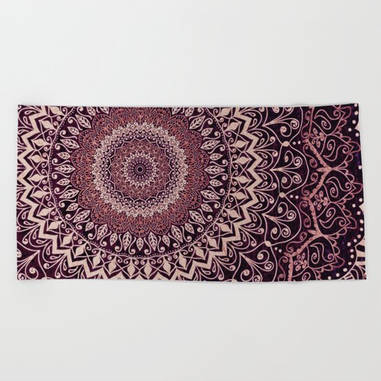 MARSALA MANDALA Beach Towel