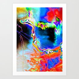Lighting Experiment 41 Art Print | Energy, Experimental, Synesthesia, Psychedelic Art, Trippy, Lasers, Photo Edit, Photo Manipulation, Abstract, Photo 