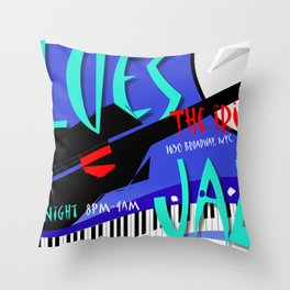 Modernist Blues / Jazz venue poster Throw Pillow