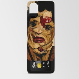 Leather face (AI generated) Android Card Case