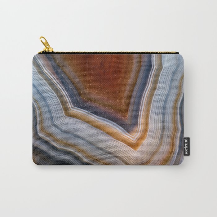Layered agate geode 3163 Carry-All Pouch