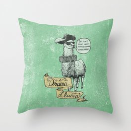 Drama Llama Throw Pillow