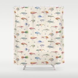 Fishing Lures Shower Curtain