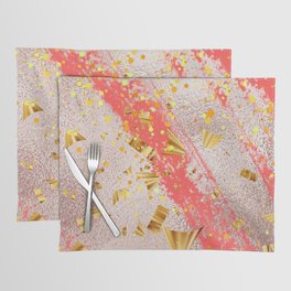 Orange And Glitter Contemporary Pattern Placemat