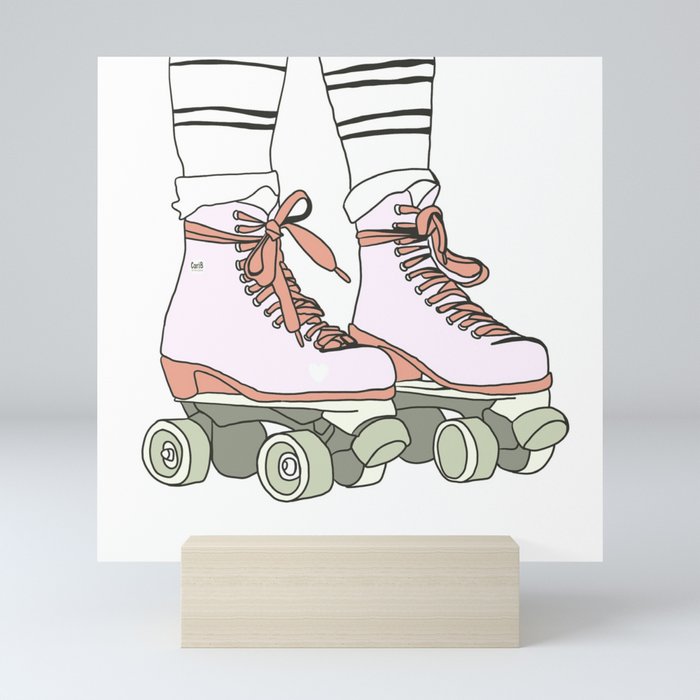 Pink rollers Mini Art Print