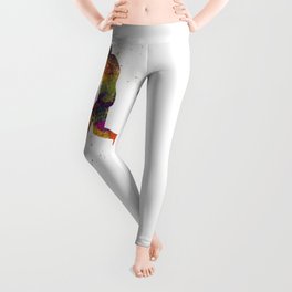 Baseball player isolated 01 in watercolor Leggings