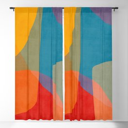 Colorful Modern Abstract Art III Blackout Curtain