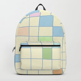 Retro Midcentury Art Warped Yellow Pastel Backpack