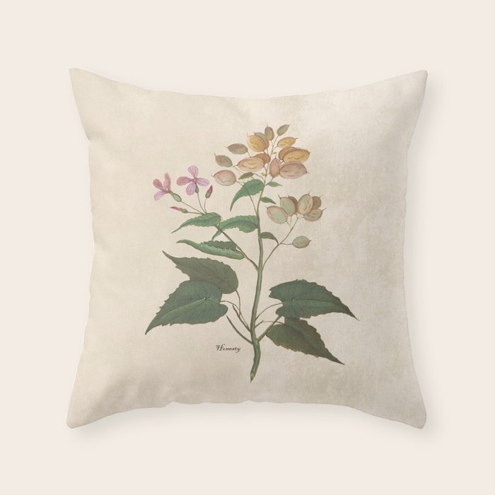 Honesty Botanical Throw Pillow By Anipani Society6