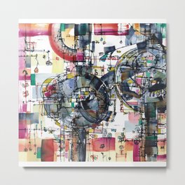FACTORY Metal Print | Painting, Love, Abstract, People 