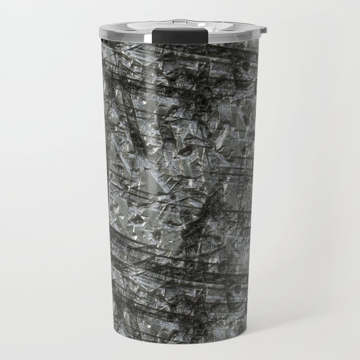 Gouged Stainless Texture Travel Mug