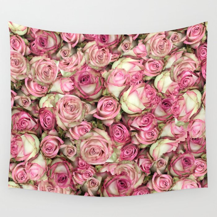 Pink rose tapestry best sale