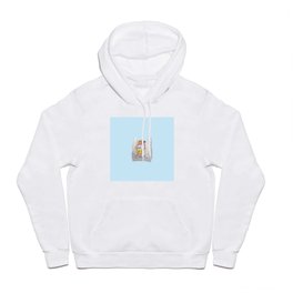 baggage Hoody | Curated, Female, Emotional, Colorblock, Funny, Collage, Bags, Digital, Blue, Woman 