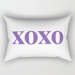 Purple XOXO Rectangular Pillow