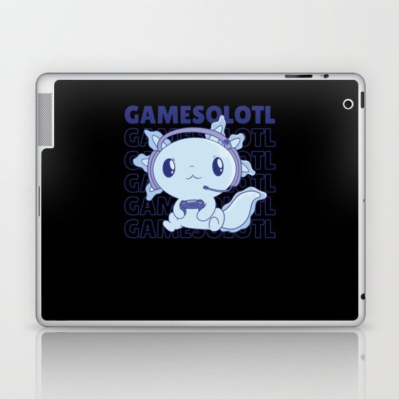 Gamesolotl Funny Axolotl Word Game For Gamers Laptop & iPad Skin