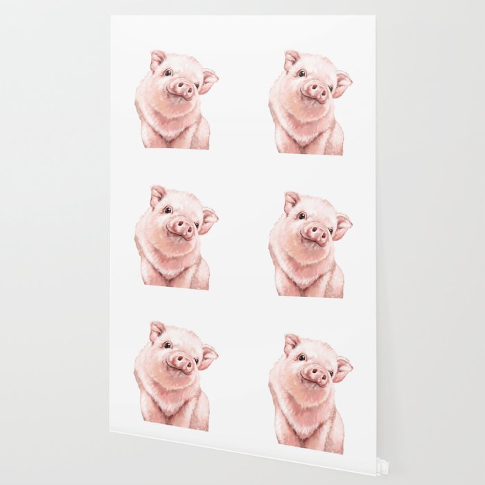 Pink Baby Pig Wallpaper By Bignosework Society6