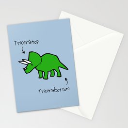 Triceratops Tricerabottom Stationery Card