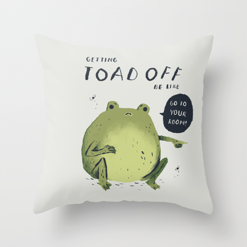 Toad Off Throw Pillow By Louisroskosch Society6